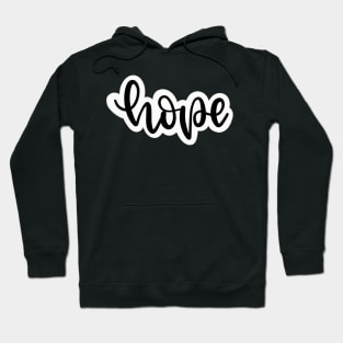 Hope Black Script Hoodie